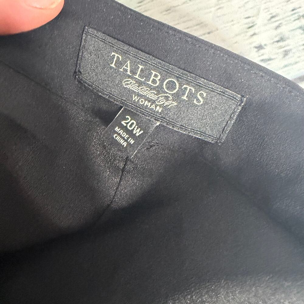 Talbots Collection Womens 20W Black 100% Silk Pleated Midi Skirt Plus Size - Picture 3 of 6